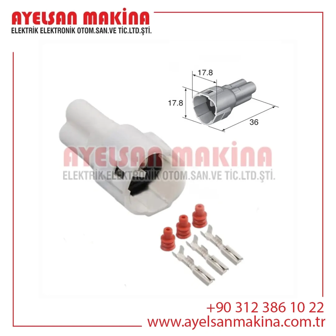 6187-3231 / dj7031f-2-11 3 Pin Kablosuz Soket