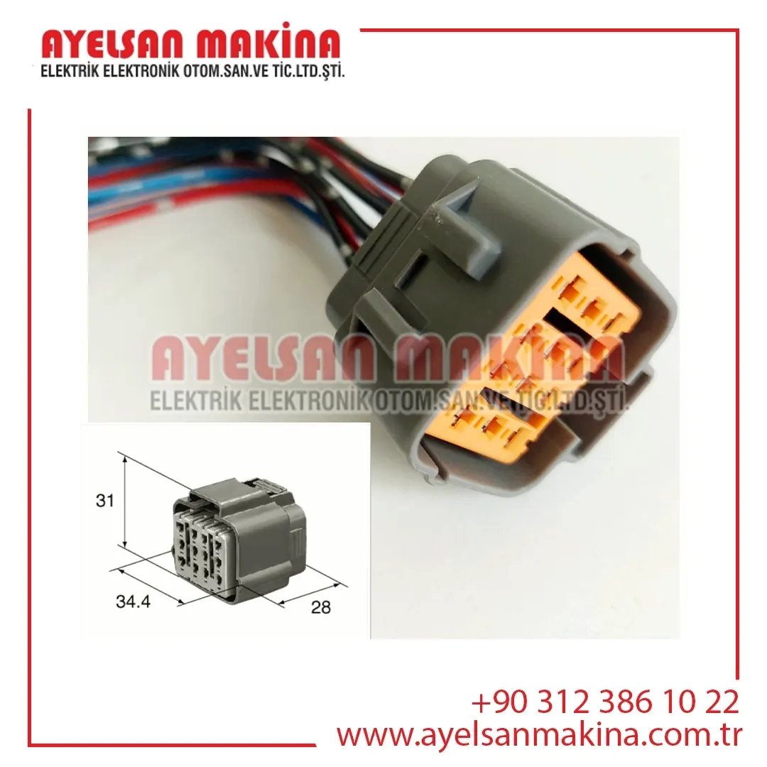 6195-0149 12 Pin Kablolu Soket